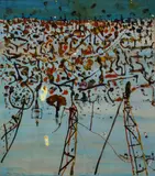 John Olsen, Night Train 1980, 1980, oil on canvas