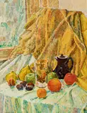 Grace Cossington Smith, Drapery and Fruit in the Window 1946, 1946, oil on hardboard