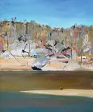 Arthur Boyd, Shoalhaven with Figure (circa 1985), 1985, oil on canvas