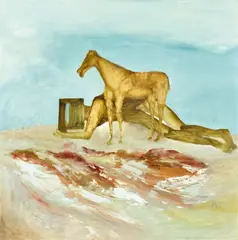 Sidney Nolan, Kelly and Horse 1962, 1962, synthetic polymer paint on composition board