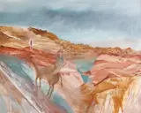 Sidney Nolan, Burke and Wills 1962, 1962, synthetic polymer paint on composition board