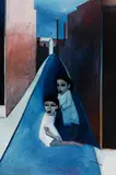Robert Dickerson, Paddington Laneway (1972), 1972, synthetic polymer paint on composition board