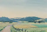 Elioth Gruner, Hills of Northam (1936), 1936, oil on canvasboard