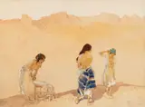 William Russell Flint, Faquita, Juanita and Maruja (1922), 1922, watercolour on cardboard