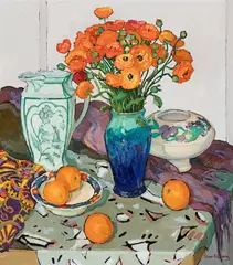 Criss Canning, Ranunculi (1985), 1985, oil on canvas