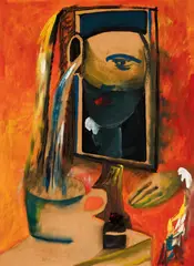 Charles Blackman, Alice in Wonderland (1955), 1955, oil and synthetic polymer paint on paper on board