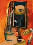 Charles Blackman, Alice in Wonderland (1955), 1955, oil and synthetic polymer paint on paper on board