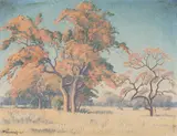 Jacobus Hendrik Pierneef, Landscape 1945, 1945, oil on canvas