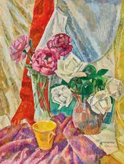 Grace Cossington Smith, Roses (circa 1937), 1937, oil on pulpboard