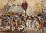 Donald Friend, The Accident, Ceylon (1961)