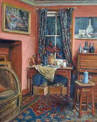 Margaret Olley, Still Life and Window (Night) (1998-1999), 1998-1999, oil on composition board