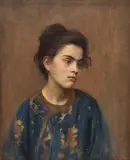 Florence Fuller, Portrait of a Girl 1896, 1896, oil on canvas on board