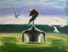 Albert Tucker, John Batman at Williamstown 1971, 1971, synthetic polymer paint on composition board