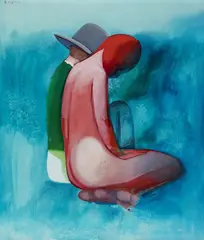 Fête Champêtre II (1967) by Charles Blackman, 1967, oil on canvas, sold Nov 2025