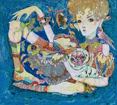 Del Kathryn Barton, Deep Pop 2018, 2018, synthetic polymer paint on canvas