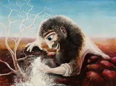 David Boyd, John Forrest Discovers a Spring in the Desert (1958), 1958, oil on composition board
