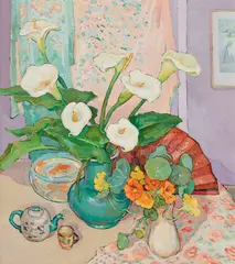 Criss Canning, Arum Lilies (1987), 1987, oil on canvas
