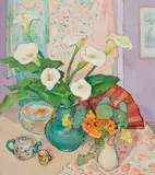 Criss Canning, Arum Lilies (1987), 1987, oil on canvas