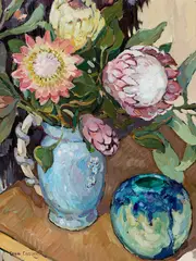 Criss Canning, King Protea (1985), 1985, oil on composition board
