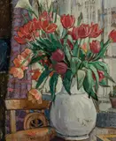 Bessie Davidson, Red Tulips (circa 1925)