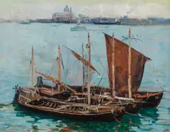 Arthur Streeton, Giudecca Lagoon (1908), 1908, oil on canvas