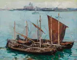Arthur Streeton, Giudecca Lagoon (1908), 1908, oil on canvas
