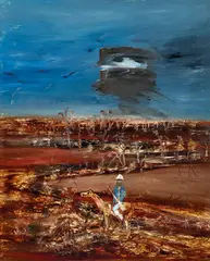 Sidney Nolan, Ned Kelly: The Return 1964, 1964, synthetic polymer paint on composition board