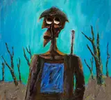 Albert Tucker, Explorer 1967, 1967, synthetic polymer paint on composition board