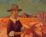 Russell Drysdale, Boy with a Lizard (1966), 1966, oil on canvas