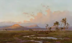 William Piguenit, Pitt Water, Tasmania 1910, 1910, oil on canvas