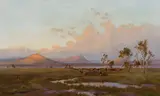 William Piguenit, Pitt Water, Tasmania 1910, 1910, oil on canvas