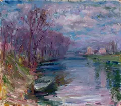 John Russell, Île de la Jatte à Neuilly (1887), 1887, oil on canvas on cardboard