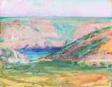 John Russell, Fond d’une baie au Belle-Île au soleil couchant 1907