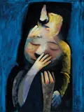 Charles Blackman, Figure from a Drama (Dramatis Personae) (1963), 1963, oil on composition board