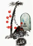 Brett Whiteley, Date Palm, Tangier (1989), 1989, ink, gouache and collage on paper