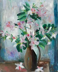 Margaret Olley, Pink Bauhinia 1964, 1964, oil on composition board