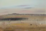 Arthur Boyd, Evening in the Wimmera (1975), 1975, oil on canvas
