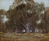 Arthur Streeton, Sheep Country (1928), 1928, oil on canvas