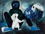 Arthur Boyd, Bride in Hibiscus Bush (1958), 1958, oil and tempera on composition board
