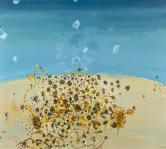 John Olsen, A Field of Wattles 1981, 1981, oil on canvas