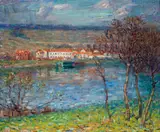 John Russell, Vue de la Seine, Bougival View of the Seine, Bougival, Spring (1887)