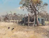 Arthur Boyd, The Loading Ramp (1957-1958), 1957-1958, oil on canvas on composition board