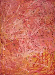 Untitled (1996) by Emily Kam Kngwarreye, 1996, synthetic polymer paint on canvas, sold Apr 2025