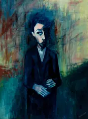 Robert Dickerson, Man in Darlinghurst (1962), 1962, enamel paint on composition board