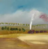 Sidney Nolan, Landscape 1969, 1969, oil on composition board