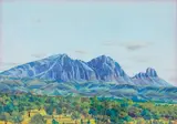 Albert Namatjira, Mount Sonder (Morning), watercolour on paper