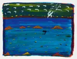 Ginger Riley Munduwalawala, Limmen Bight River Country (Night) (1993), 1993, synthetic polymer paint on canvas