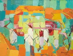 Guy Grey-Smith, Ashburton Country 1960-1961, 1960-1961, oil and beeswax on muslin on composition board