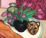 Criss Canning, Bird of Paradise Vase with Tulips (1996), 1996, oil on canvas