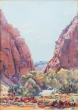 Albert Namatjira, Legendary Rocks, Glen Helen Gorge (circa 1950)